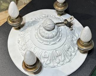 Original light fixtures to this 1904 home