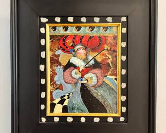 “I, Claudia” framed litho on canvas by Lin Martinique