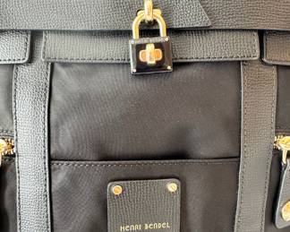 Like New Henri Bendel leather & nylon backpack with dust bag
