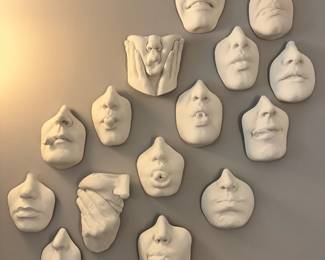 Collection of 15 “Lips” sculptures by Marc Sijan, each is signed.  These are in New condition as we unwraped each one from their original packaging and will be sold as a Collection 