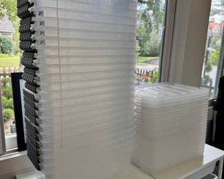 Small selection of the large amount of storage totes in all sizes