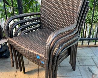 Outdoor stacking chairs, sold separately 