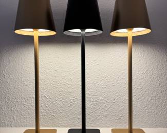 Rechargeable lamps with three-way light control
