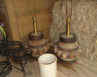 Real Wagon Wheel Lamps (very very heavy!!)