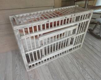Traveling with Ducks or Chickens - Vintage Carrier for Market