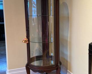 Round Wood Display Cabinet