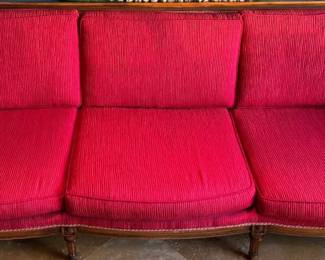 Wine red sofa