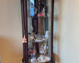 Round Wood Display Cabinet