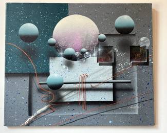 A JOSEF KUGLER Abstract Surrealist Acrylic on Canvas
