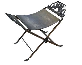 OSCAR BACH Style Art Deco Winged Griffin Stool
