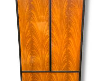 Post Modern Italian Burl Wood Style Dresser Wardrobe
