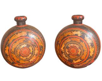 Two Large Indian Tin Vessels
