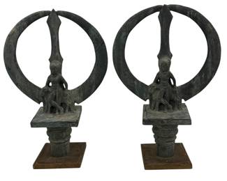 A Pair of Trisula Statues

