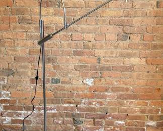 After ROBERT SONNEMAN Chrome Floor Lamp
