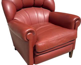 A POLTRONA FRAU Leather Nailhead Trim Armchair

