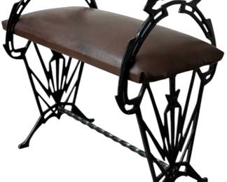 Art Deco Cast Iron Bench
