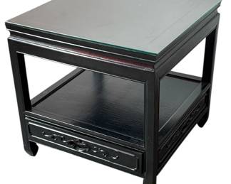 Black Lacquered CHINOISERIE Accent Table
