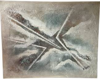 LEE REYNOLDS Mid Century Abstract Oil on Canvas
