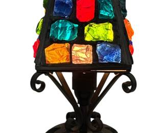 PETER MARSH Petit Stained Glass Accent Lamp
