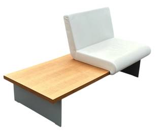 A Modernist Seated Platform Bench

