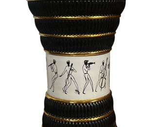 A Mid Century Italian Jazz Band Motif Vase, ELBEE
