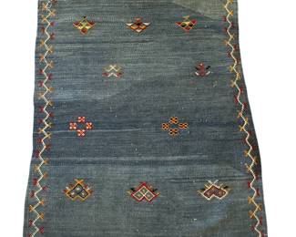 Four Vintage Area Rugs, Moroccan and Needlepoint

