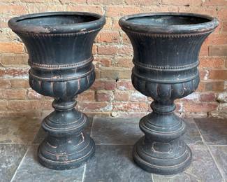 A Pair of Neoclassical Style Planter Urns
