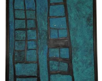 AMY KRAEMER 1995 Abstract Ladder Oil on Canvas
