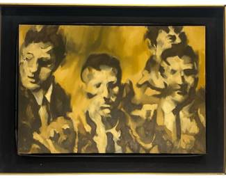 ROBERT APPEL "Novilleros" Mid Century Oil on Canvas
