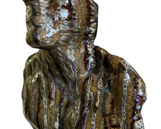 Brutalist Ceramic Nude Man Wall Plaque
