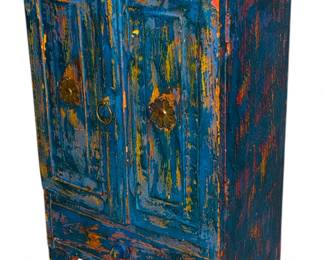 A Vintage Painted Jewelry Box w/ Brass Accents

