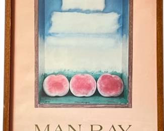 Vintage MAN RAY "Pechage" Three Peaches Exhibition Poster

