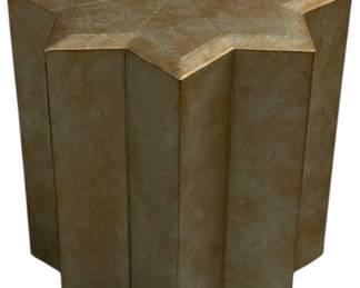 HENREDON Leather Star Side Table
