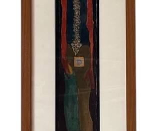 A Mid Century "Untitled 333" AMY KRAEMER Abstract Mixed Media
