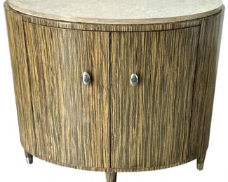 Modern Zebrawood Veneer Cabinet
