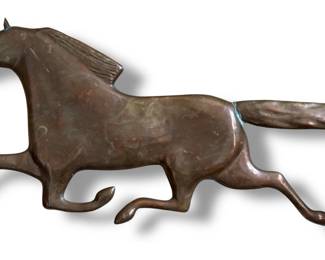 A Copper Horse Wall Hanging
