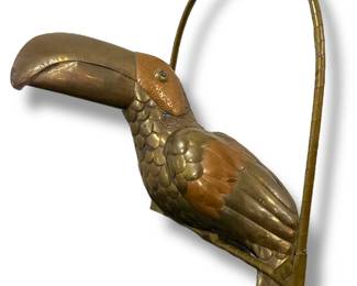SERGIO BUSTAMANTE Brass Toucan Bird Sculpture
