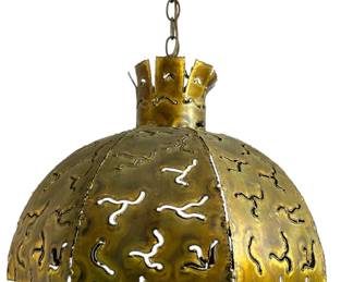 A Mid Century Brutalist TOM GREENE Swag Lamp
