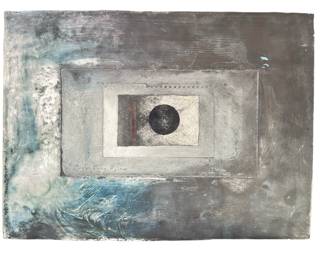 "Circle Being A Line" Abstract Mixed Media, 1992
