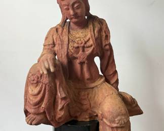 Monumental Chinese Seated Guanyin Statue
