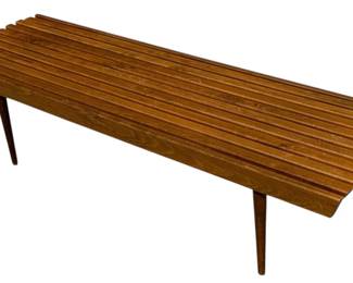 GEORGE NELSON STYLE Mid Century Slat Bench
