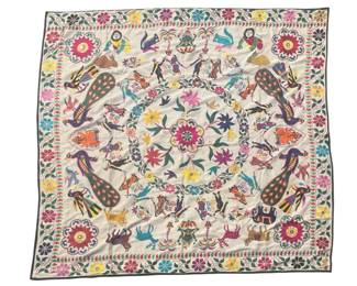 A Gujarati Indian Embroidered Tapestry
