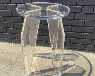 A Postmodern MUNIZ Lucite Accent Table
