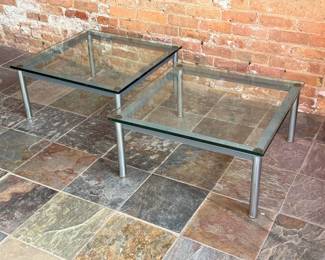 LE CORBUSIER "LC10-P" Coffee Table, CASSINA, Pair

