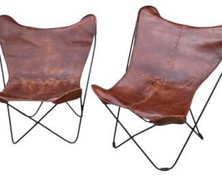 JORGE HARDOY "Butterfly" Chairs, Pair
