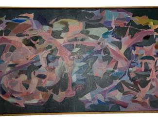 Mid Century ROBERT APPEL Psychedelic Oil on Canvas
