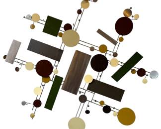 CURTIS JERE Abstract Modernist Wall Sculpture
