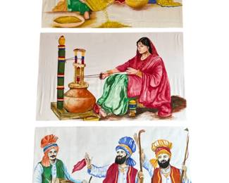 Three Punjabi Women Oil on Canvas
