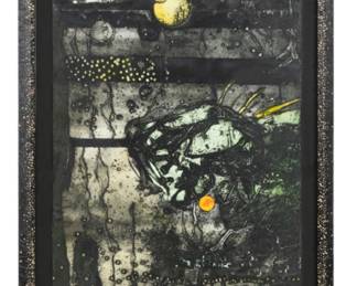 An Abstract DAVID LACKLAND Collograph
