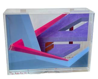 TOM BUTTERFOSS "Between Nothingness and Eternity II" 1987 Lucite Sculpture

